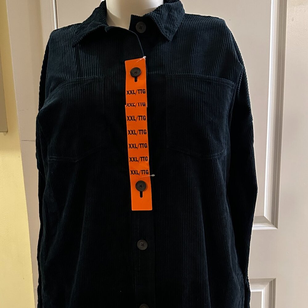 Women's Matty M Corduroy Jacket Navy Blue Size xxl NWT